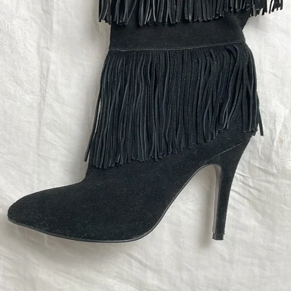 Kristin Cavallari x Chinese Laundry Over-the-Knee Suede Fringed Boots Sz. 7 1/2 - Picture 3 of 6